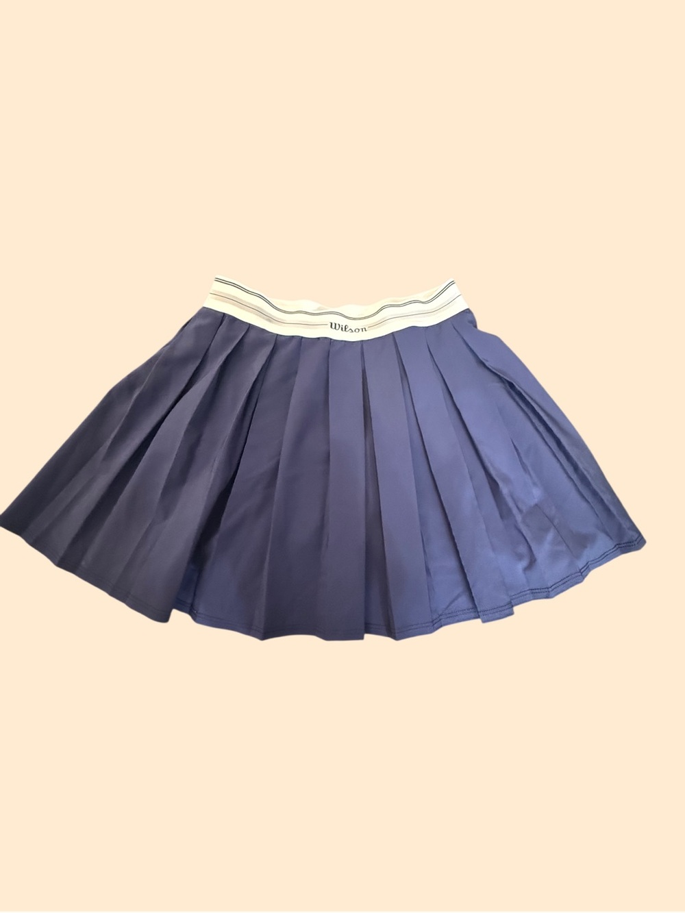 Wilson Navy Pleated Girls' Skort with White Waistband